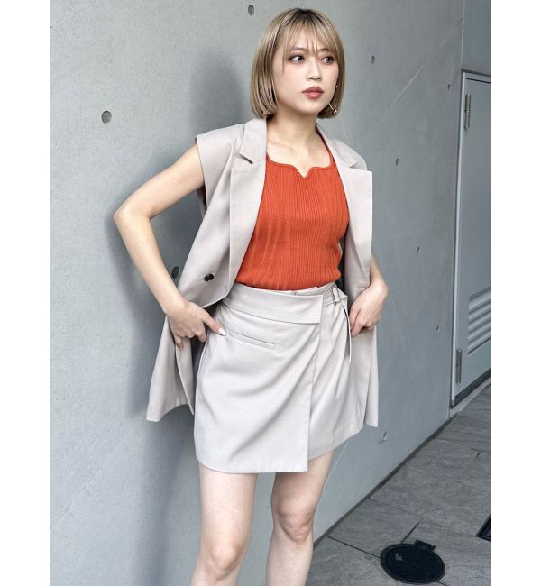 MURUA「バックベルトテーラードジレ【セットアップ着用可】」|ベスト・ジレ|