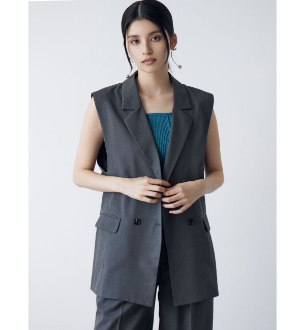 MURUA「バックベルトテーラードジレ【セットアップ着用可】」|ベスト・ジレ|