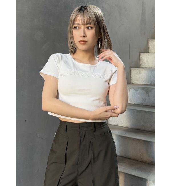 MURUA「パッチステッチクロップドT」|Tシャツ・カットソー|