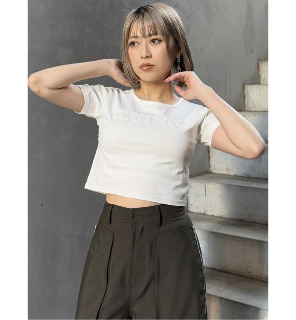 MURUA「パッチステッチクロップドT」|Tシャツ・カットソー|