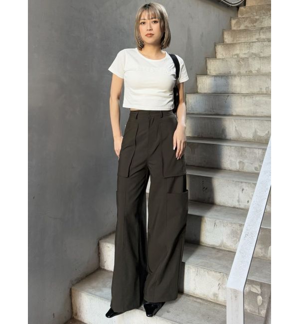 MURUA「パッチステッチクロップドT」|Tシャツ・カットソー|