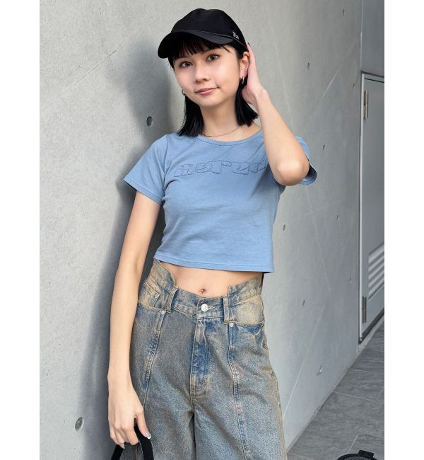 MURUA「パッチステッチクロップドT」|Tシャツ・カットソー|