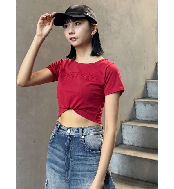 MURUA「パッチステッチクロップドT」|Tシャツ・カットソー|