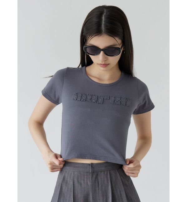 MURUA「パッチステッチクロップドT」|Tシャツ・カットソー|