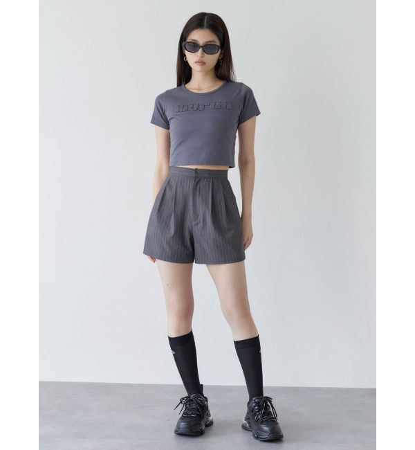 MURUA「パッチステッチクロップドT」|Tシャツ・カットソー|