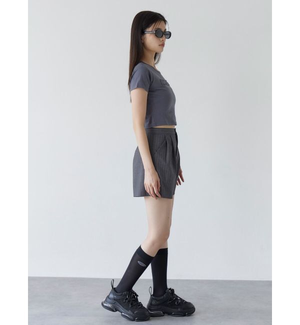 MURUA「パッチステッチクロップドT」|Tシャツ・カットソー|