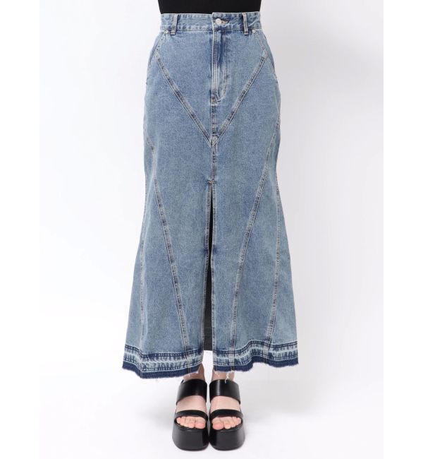 MURUA「パターンデザインデニムロングスカート」|スカート|