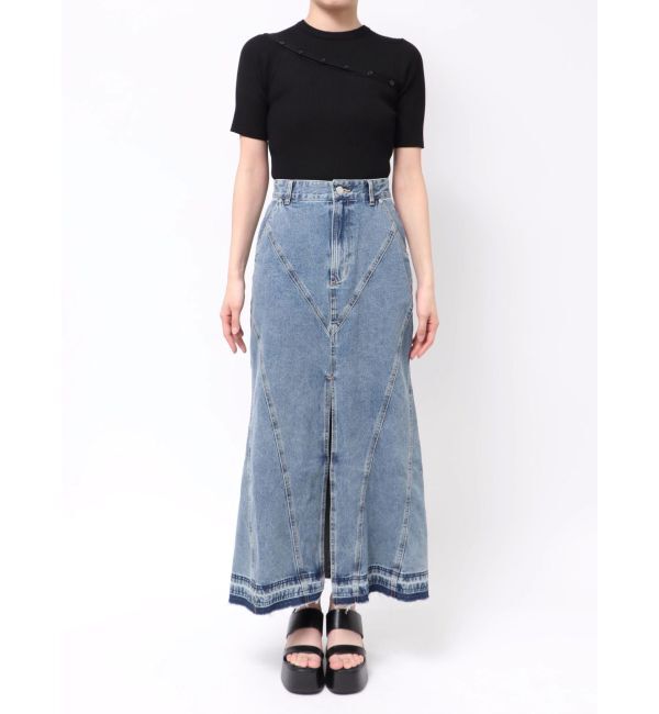 MURUA「パターンデザインデニムロングスカート」|スカート|