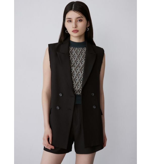 MURUA「ピークドラペルダブルミドルジレ」|ベスト・ジレ|