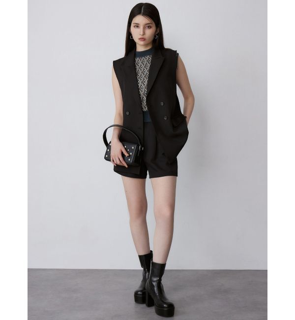 MURUA「ピークドラペルダブルミドルジレ」|ベスト・ジレ|