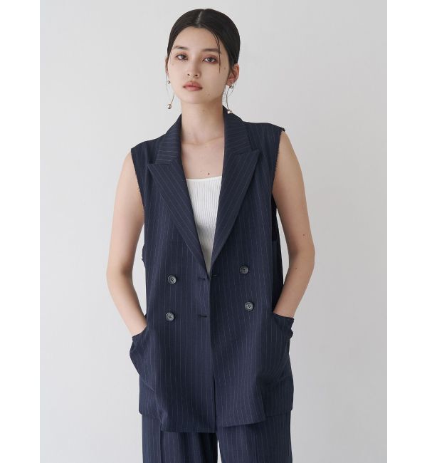 MURUA「ピークドラペルダブルミドルジレ」|ベスト・ジレ|