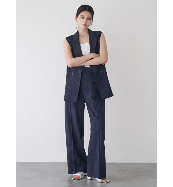 MURUA「ピークドラペルダブルミドルジレ」|ベスト・ジレ|