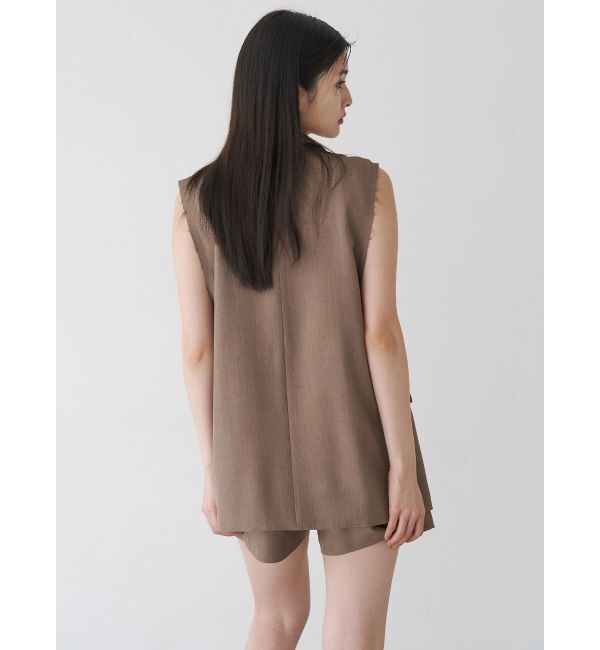 MURUA「ピークドラペルダブルミドルジレ」|ベスト・ジレ|