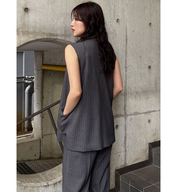 MURUA「ピークドラペルダブルミドルジレ」|ベスト・ジレ|