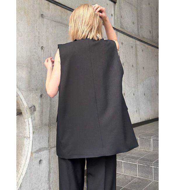 MURUA「ピークドラペルダブルミドルジレ」|ベスト・ジレ|