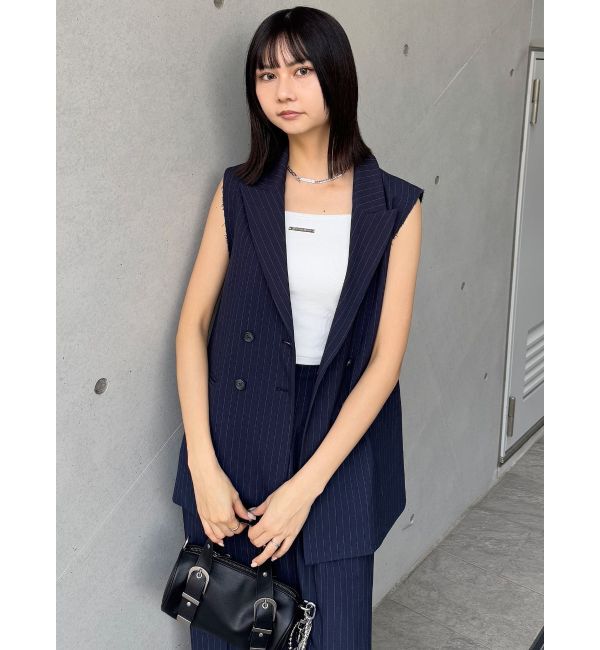 MURUA「ピークドラペルダブルミドルジレ」|ベスト・ジレ|