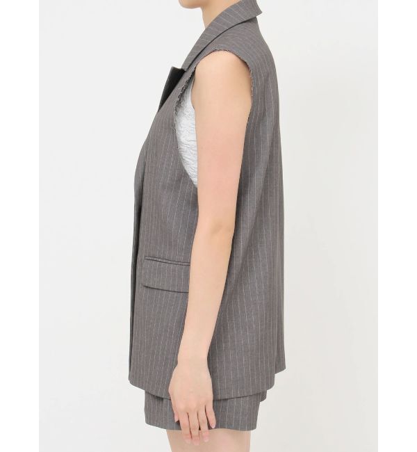 MURUA「ピークドラペルダブルミドルジレ」|ベスト・ジレ|