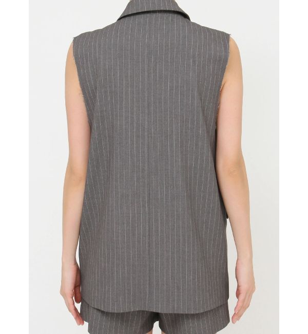 MURUA「ピークドラペルダブルミドルジレ」|ベスト・ジレ|