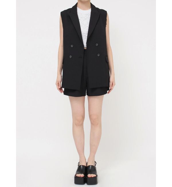 MURUA「ピークドラペルダブルミドルジレ」|ベスト・ジレ|