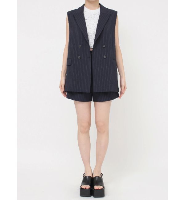 MURUA「ピークドラペルダブルミドルジレ」|ベスト・ジレ|