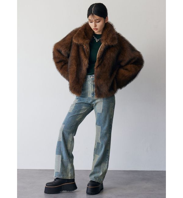 MURUA「MIXフェイクファーブルゾン」|ブルゾン・スタジャン|