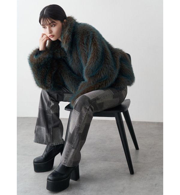 MURUA「MIXフェイクファーブルゾン」|ブルゾン・スタジャン|