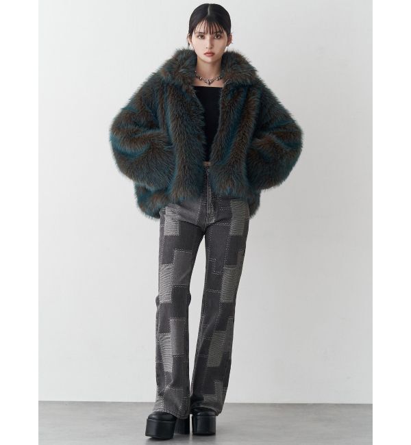 MURUA「MIXフェイクファーブルゾン」|ブルゾン・スタジャン|