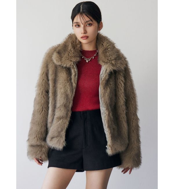 MURUA「MIXフェイクファーブルゾン」|ブルゾン・スタジャン|