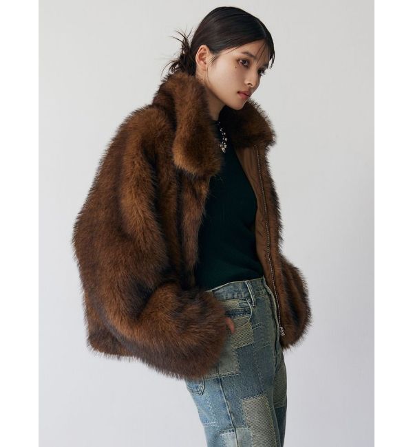 MURUA「MIXフェイクファーブルゾン」|ブルゾン・スタジャン|