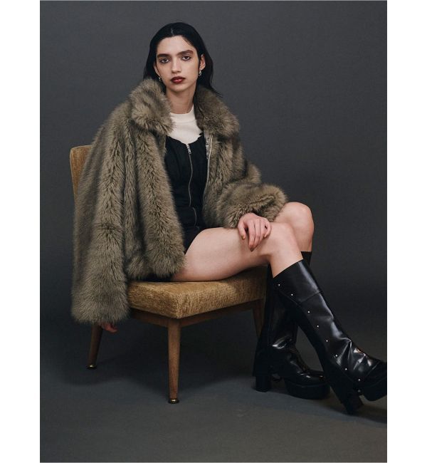 MURUA「MIXフェイクファーブルゾン」|ブルゾン・スタジャン|