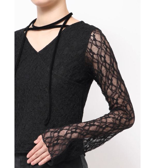 MURUA「カシュクールレーストップス」|Tシャツ・カットソー|