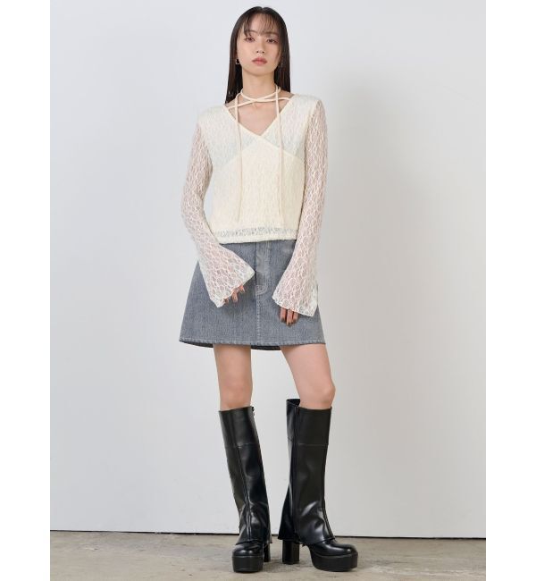 MURUA「カシュクールレーストップス」|Tシャツ・カットソー|