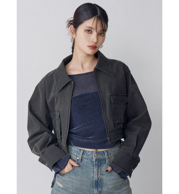 MURUA「フェイクレザーショートフライトジャケット【セットアップ着用可】」|その他|