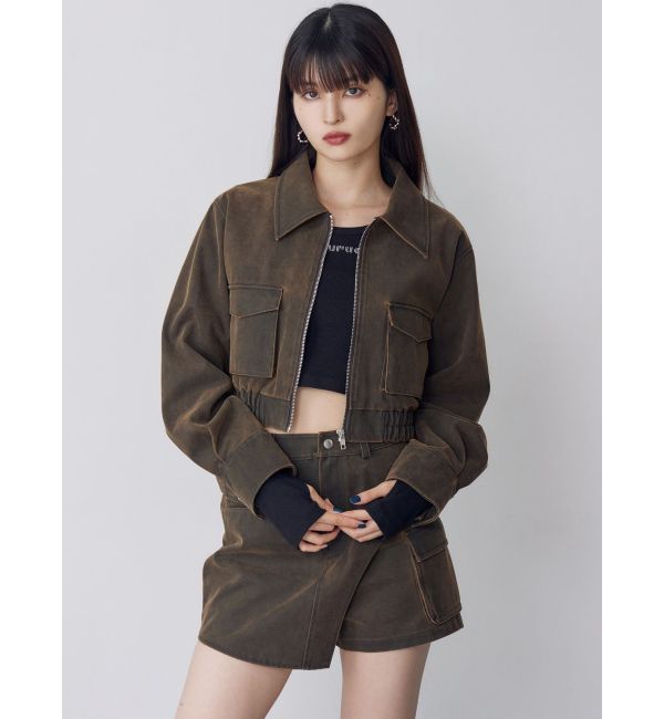 MURUA「フェイクレザーショートフライトジャケット【セットアップ着用可】」|その他|