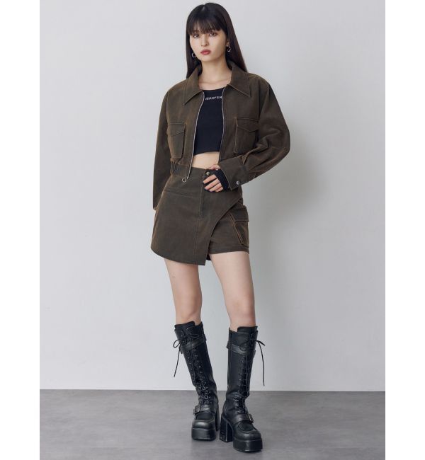 MURUA「フェイクレザーショートフライトジャケット【セットアップ着用可】」|その他|