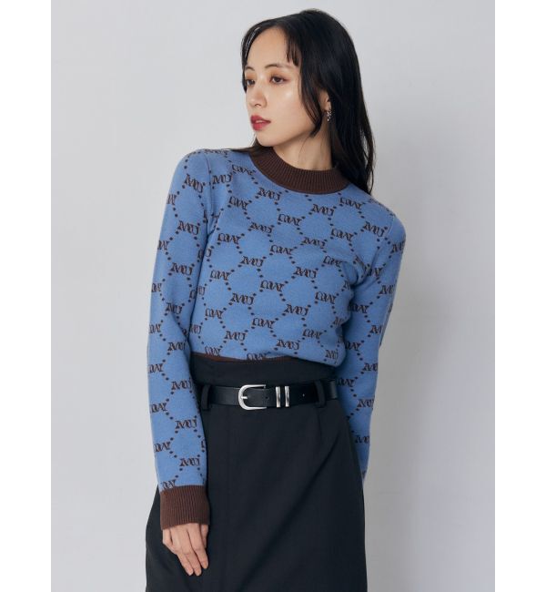 MURUA「モノグラムバイカラーニット」|ニット・セーター|