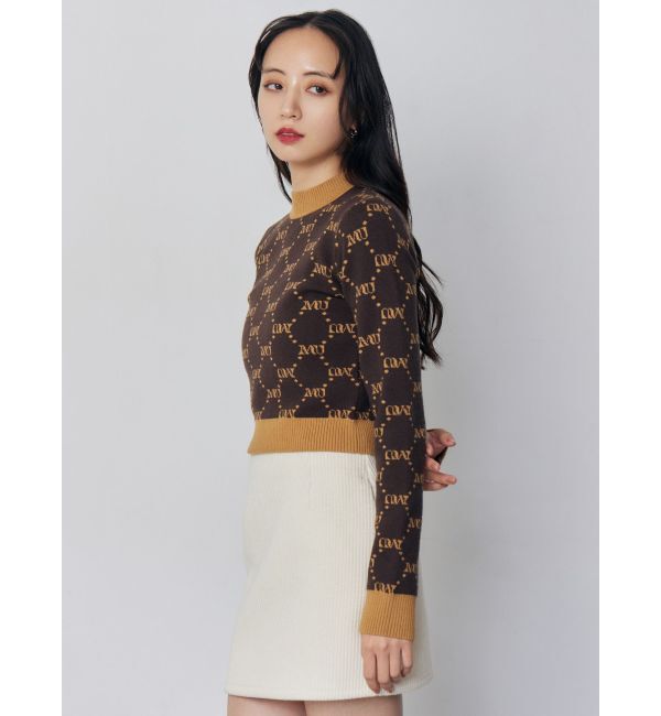 MURUA「モノグラムバイカラーニット」|ニット・セーター|