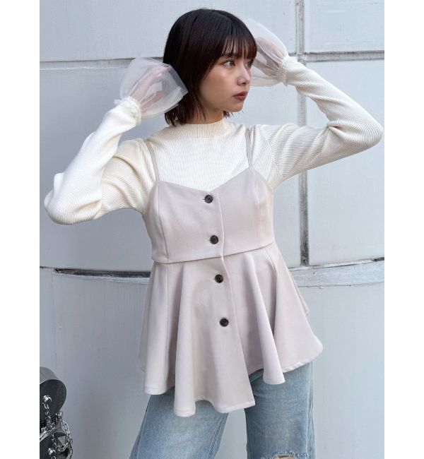 MURUA「チュールカフスリブニット」|ニット・セーター|