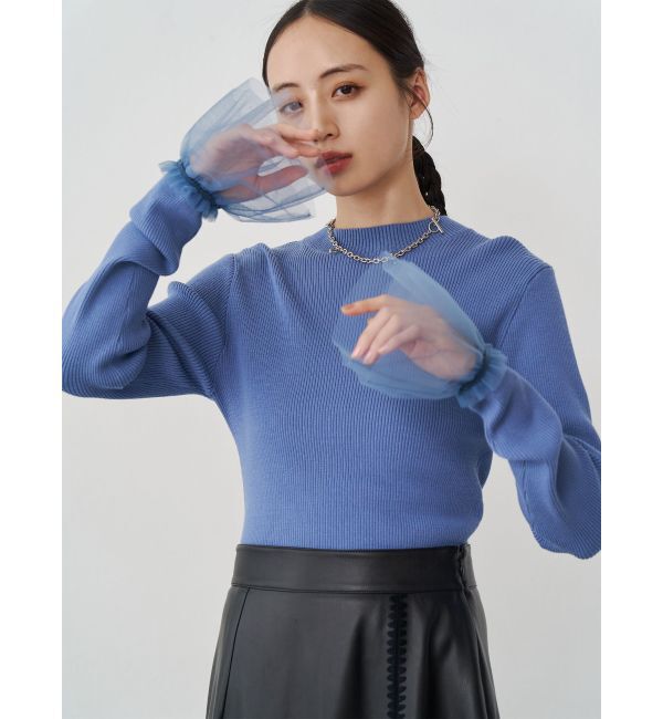 MURUA「チュールカフスリブニット」|ニット・セーター|