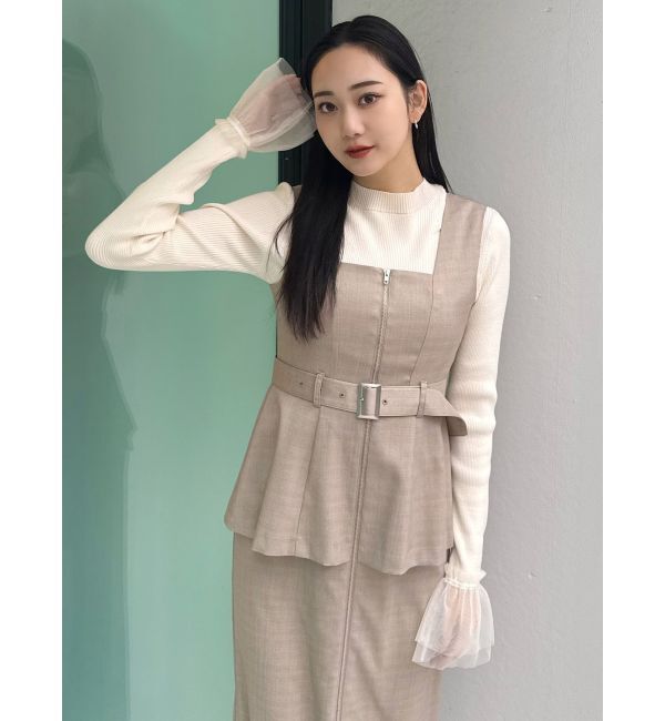 MURUA「チュールカフスリブニット」|ニット・セーター|