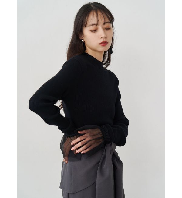 MURUA「チュールカフスリブニット」|ニット・セーター|