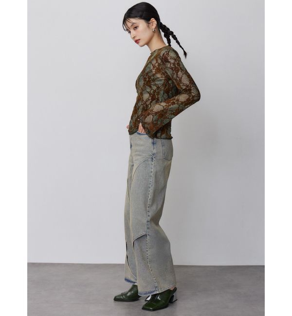 MURUA「フロッキーフラワーシアートップス」|Tシャツ・カットソー|