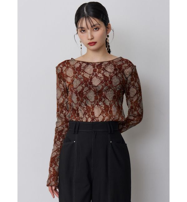 MURUA「フロッキーフラワーシアートップス」|Tシャツ・カットソー|