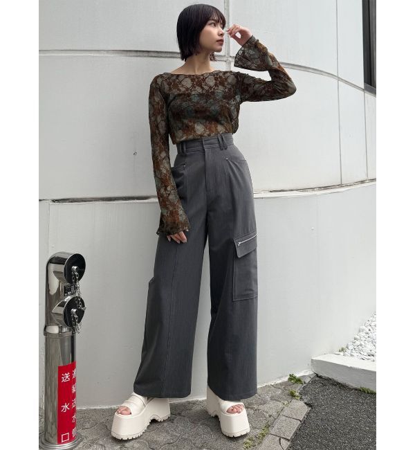 MURUA「フロッキーフラワーシアートップス」|Tシャツ・カットソー|