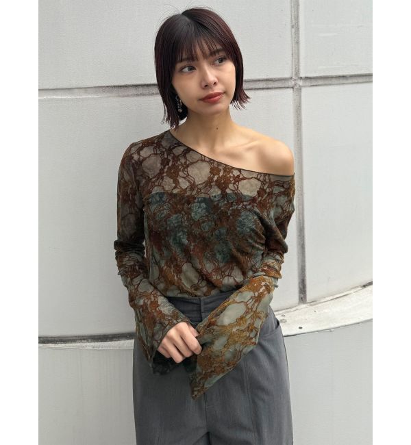 MURUA「フロッキーフラワーシアートップス」|Tシャツ・カットソー|