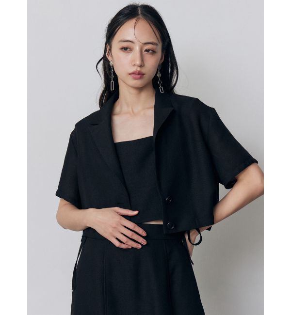 MURUA「メッシュショートシャツジャケット【セットアップ着用可】」|テーラードジャケット|