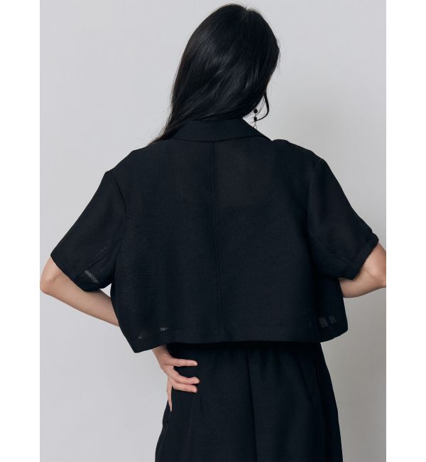 MURUA「メッシュショートシャツジャケット【セットアップ着用可】」|テーラードジャケット|