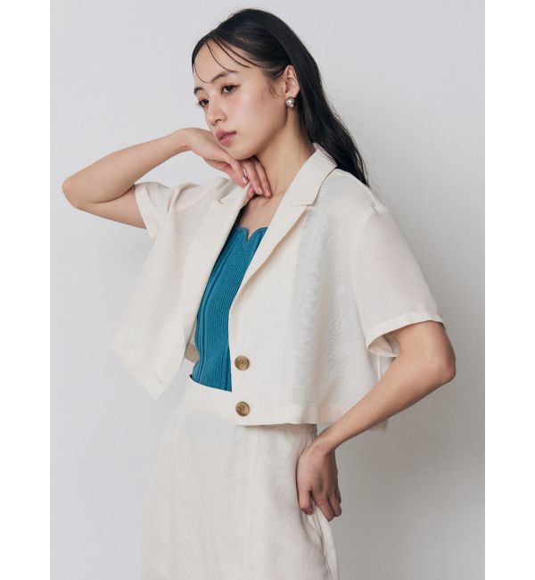 MURUA「メッシュショートシャツジャケット【セットアップ着用可】」|テーラードジャケット|