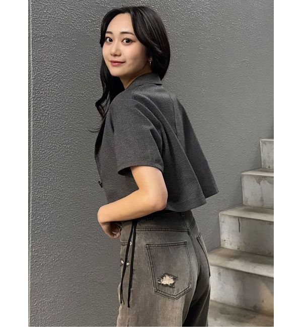 MURUA「メッシュショートシャツジャケット【セットアップ着用可】」|テーラードジャケット|