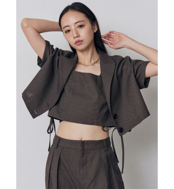 MURUA「メッシュショートシャツジャケット【セットアップ着用可】」|テーラードジャケット|